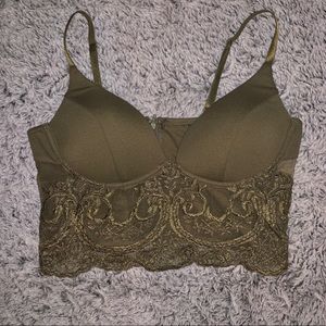 Olive Green Bustier Top